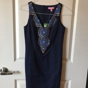 Lilly Pulitzer Navy beaded dress